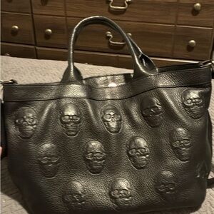 Embossed Black Tote Bag